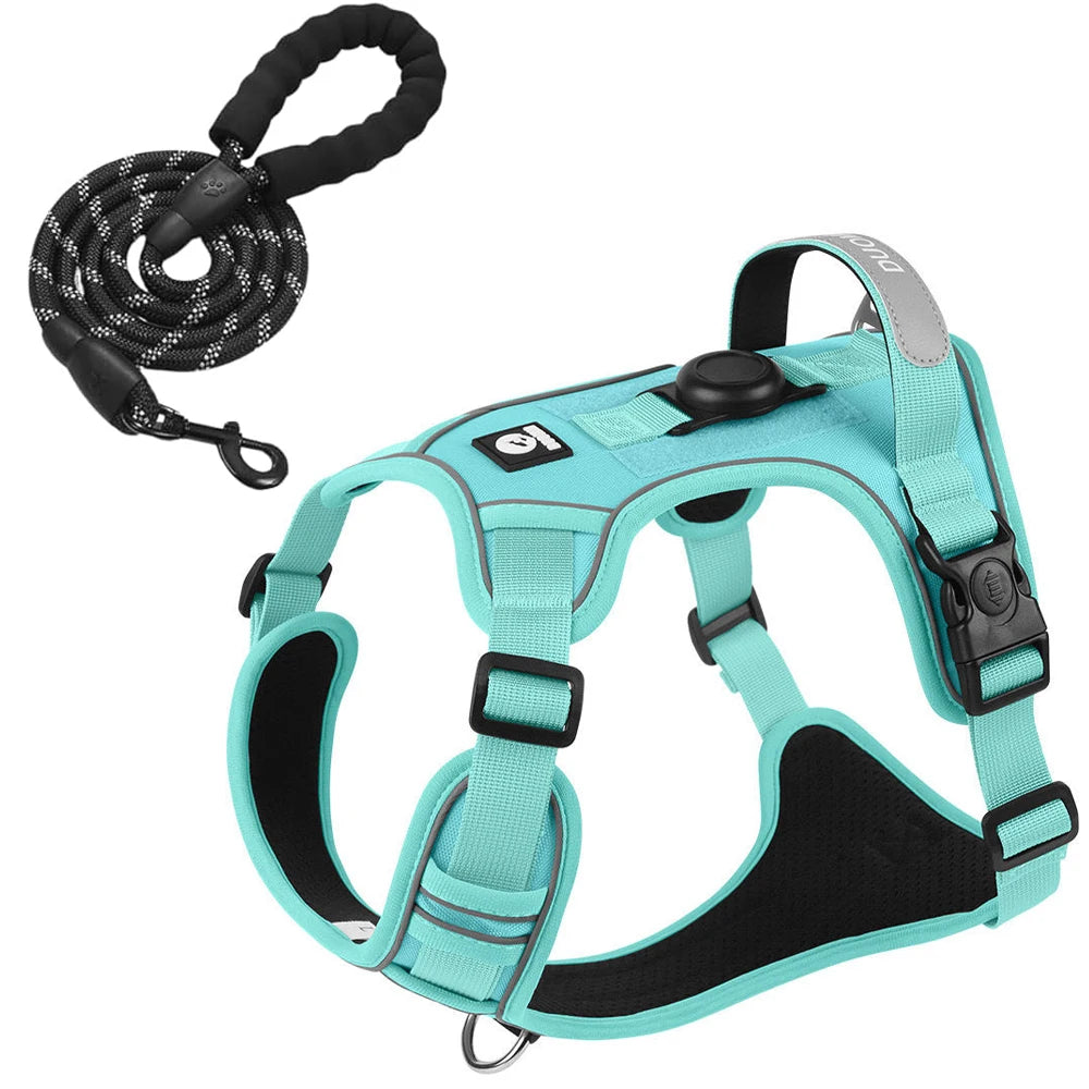 TitanGrip harnais Turquoise + laisse