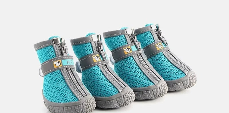 Bottines TrekPaws bleues zip latéral